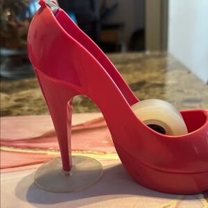 Stylish Pink High Heel Tape Dispenser